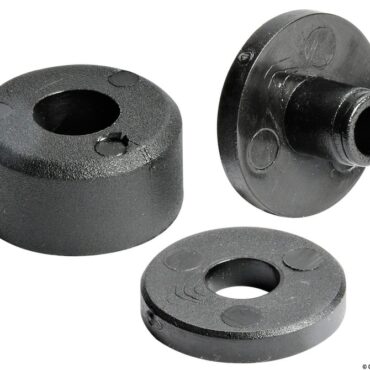 Glass stop spacer black (100 pcs) Packaging containing 100 pcs.