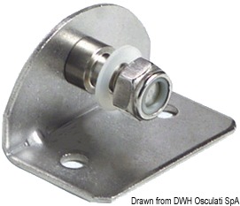 90° plate 8mm-threaded pin internal