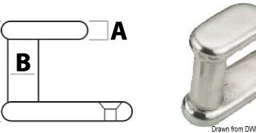 In acciaio inox AISI 316 lucidato.
