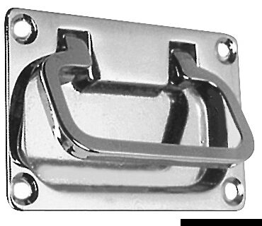 Chromed brass hatch lifting ring 50x70 mm