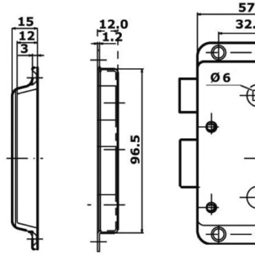 Completa di scontro a cassetta. Per porte spessore 16/38 mm.