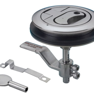 In acciaio inox AISI 316 lucidato a specchio.