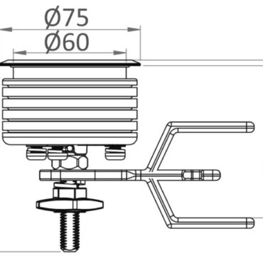 Kit N. 2 Eclipse MK2 flush latch 75 mm