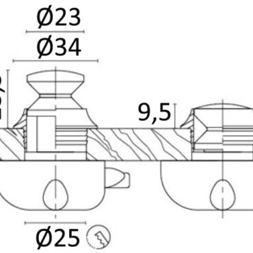 Da abbinare a scrocchetto 38.180.01/02.