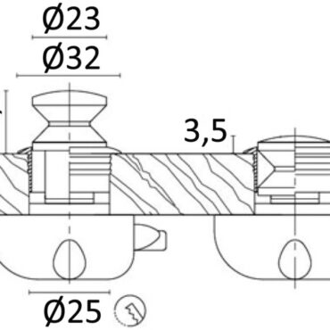 Da abbinare a scrocchetto 38.180.01/02.