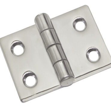 Cerniere in acciaio inox AISI 316 fuse e lucidate a specchio. Robuste, con finitura curata.