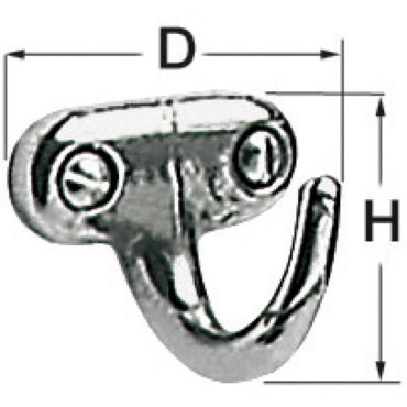 In acciaio inox fuso e lucidato.