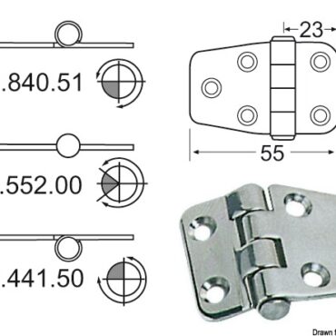 In acciaio inox, lucidate a specchio, con smorzamento delle vibrazioni tramite asse centrale frenato.