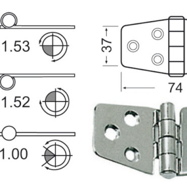 In acciaio inox, lucidate a specchio, con smorzamento delle vibrazioni tramite asse centrale frenato.