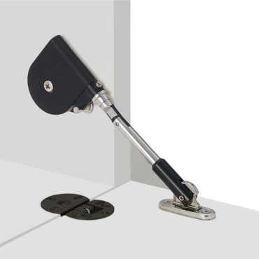 Versione con chiusura. Per sportelli con apertura verso il basso.Apertura soft dello sportello: può essere montato a sinistra o destra.Con sportello chiuso dispone di un sistema di blocco dello stesso.Calcolo momento torcente. Un braccetto: lunghezza antina (cm) x 1/2 x peso antina (kg).