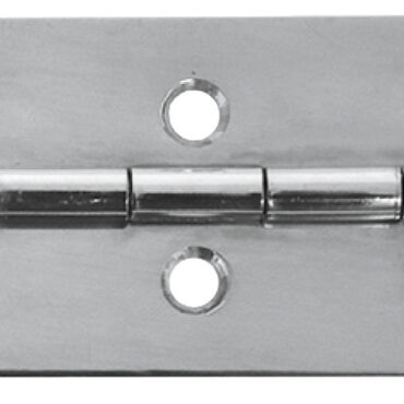 Cerniere rettangolari in acciaio inox lucidate a specchio.