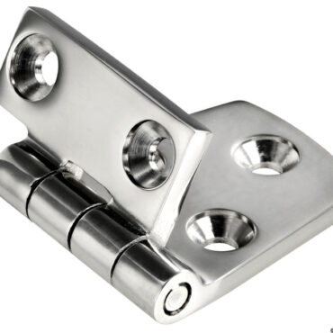 Cerniere in acciaio inox AISI 316 fuse e lucidate a specchio. Robuste, con finitura curata.