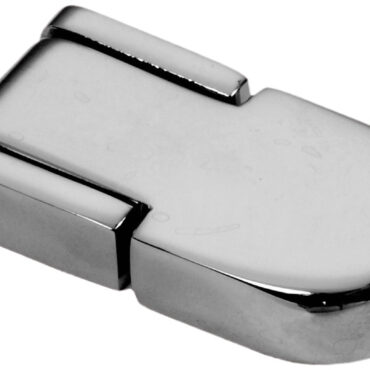 In acciaio inox AISI 316 lucidato a specchio.