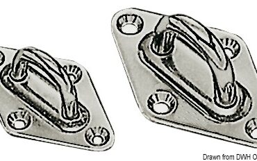 In acciaio inox, a 4 fori.