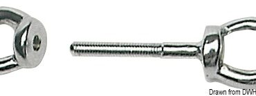 SS double eyebolt 8x60 mm