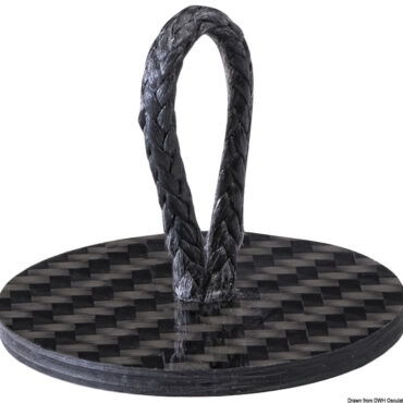 Soluzione in Carbonio o Fibra di Vetro dei Pad-Eye, golfari e similari. Applicabile per incollaggio su superficie precedentemente preparata e con colle specifiche. Per un incollaggio elastico: SIKAFLEX 291i 65.289.XX. Perfetto per creare punti di fissaggio interni non strutturali.