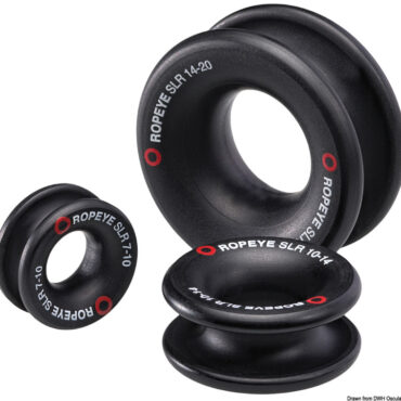 Ropeye Self-Locking Rings, anelli a bassa frizione per molteplici usi interni ed esterni. Realizzati in alluminio anodizzato, sono appositamente progettati per mantenere il regolare scorrimento di cime, scotte, drizze all'interno del canale dell'anello.