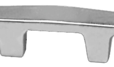 In alluminio anodizzato, linea moderna e funzionale, fissaggio con due prigionieri.