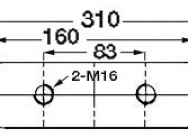 In acciaio inox AISI 316 lucidato a specchio, fissaggio con 2 prigionieri.