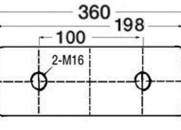 In acciaio inox AISI 316 lucidato a specchio, fissaggio con 2 prigionieri.