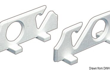 In polietilene inalterabile bianco, completi di supporto di fissaggio, serie di due pezzi.