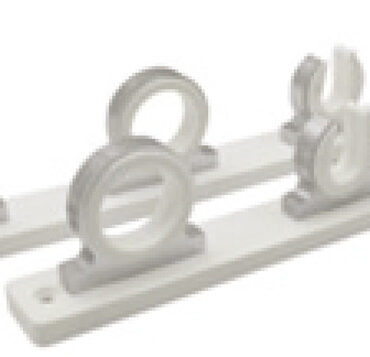 Portacanne in alluminio da parete o soffitto. Realizzati con plastica interna per proteggere la canna da pesca.