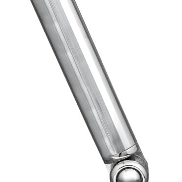 In ottone cromato, inclinazione regolabile snodabile in diverse posizioni sia verticale che orizzontale. Completo di guarnizione per la canna.