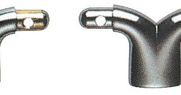 Utilizzabili anche come maniglie per cassetti o sportelli, in ottone cromato.