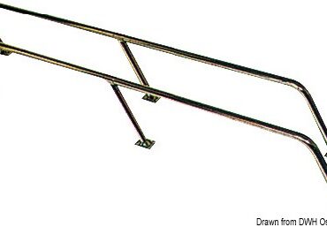 AISI 316, con basette inox e tubo lucidato da 22 mm.