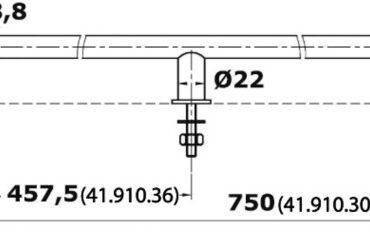 In acciaio inox lucidato a specchio. 19x25 mm, fissaggio con 2 o 3 prigionieri Ø 5/16 mm.