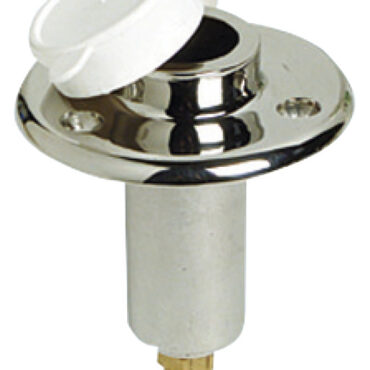 In acciaio inox AISI 316 con scarico acqua inferiore e tappo di chiusura.