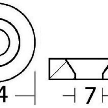 Zinc ring anode Ø 24 x 7 mm