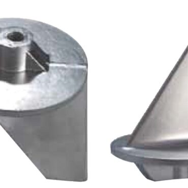 Zinc fin anode for stern drive