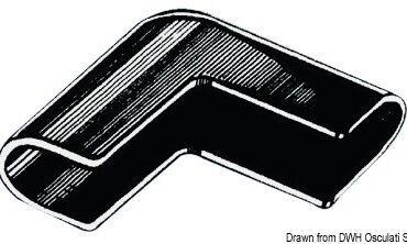 Profilo in PVC flessibile con supporto in PVC semi rigido. Prende facilmente qualsiasi piega. Adatto per scafi con giunzione a labbro, rotoli da 24 m. Ordine minimo 24 m per modello.