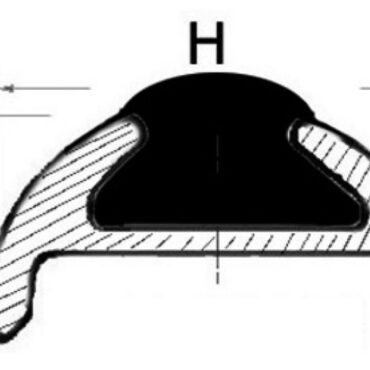 Con inserti in PVC flessibile in vari colori e terminabili da abbinare. Venduti in barre da 6 o 3 m.Ordine minimo 24 m per misura.