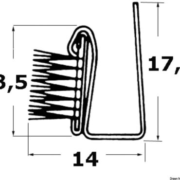 Per sigillare dagli spifferi la chiusura laterale tra due vetri, in acciaio inox AISI 316.