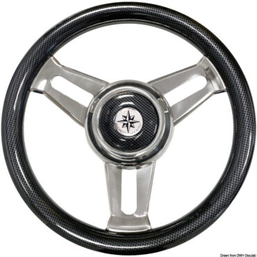 Razze e mozzo in acciaio inox lucida a specchio.