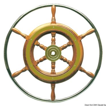 Caratteristiche costruttive come le ruote 45.160.xx. Il cerchio esterno é montato senza viti. Il mozzo e le fasce sono in ottone cromato. Complete di cono universale.