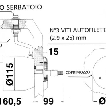 Completa di valvola di non ritorno.Per flange di montaggio vedi codici: 45.270.03; 45.270.04; 45.280.10.