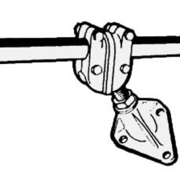 Staffa di poppa inox.