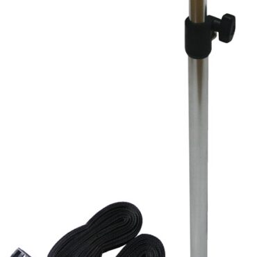 Fabbricato con tubo di alluminio Ø 22/25 mm. Provvisto di appoggi sopra e sotto tipo Wheels per una grande stabilità. Completo di 20 m di cinghie di fissaggio regolabili e con fibbie a scatto.