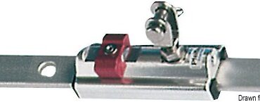 Fabbricati in alluminio anodizzato e supporto tendalino in acciaio inox con slitte interne in nylon anti-frizione e anti-rumore (rotaia da ordinare a parte).