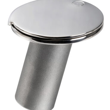 Boccola in acciaio inox AISI 316 ad incasso disponibile in 3 modelli con contro-ghiera di fissaggio.