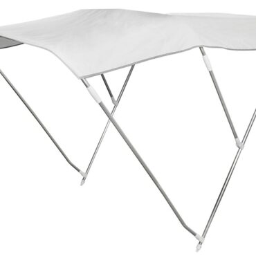 Struttura in alluminio anodizzata, tubo Ø 22 mm. Tessuto poliestere/poliuretano 600D impermeabile e resistente UV. Complete di custodia con cerniera per preservare il tessuto con capottina chiusa.