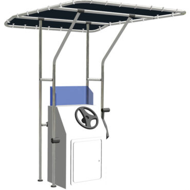 Fabbricati in tubo anodizzato Ø 32 mm. Universale, in quanto gli attacchi possono essere regolati a piacere. Il tessuto del "Top" è in poliestere ATLAS blu da 310 g / m2 impermeabile ed UV resistente e può essere tolto per la manutenzione. Tutti i componenti sono inossidabili.Velocità massima consentita con telo installato: 25 nodi.