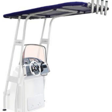 Fabbricato in tubo Ø 44 mm, con raccordi in resina ad alta resistenza e parti saldate di altissima qualità. Universale in quanto gli attacchi alla console possono essere regolati a piacere. Il tessuto del T-Top è poliestere ATLAS impermeabile ed UV resistente 400 g/m2.Telaio verniciato a polvere epossidica.