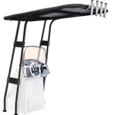 Fabbricato in tubo Ø 44 mm, con raccordi in resina ad alta resistenza e parti saldate di altissima qualità. Universale in quanto gli attacchi alla console possono essere regolati a piacere. Il tessuto del T-Top è poliestere ATLAS impermeabile ed UV resistente 400 g/m2.Telaio verniciato a polvere epossidica.