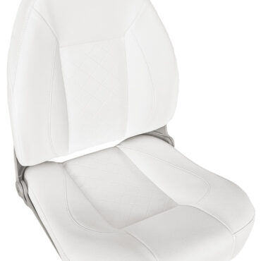 Struttura in tecnopolimero ribaltabile completa di rete portaoggetti.Rivestimento in morbido vinile impreziosito da una trama centrale a punti diamantati