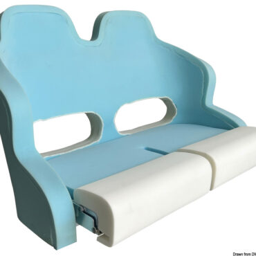 Anima in plastica stampata a rotazionale; imbottitura di schiuma espansa ad alta densità; foro su parte lombare. Si abbina con 48.410.02/12 stessa forma.Slitta di scorrimento 48.715.00 da acquistare separamente come OPTIONAL