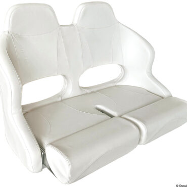 Anima in plastica stampata a rotazionale; imbottitura di schiuma espansa ad alta densità; foro su parte lombare. Si abbina con 48.410.02/12 stessa forma.Slitta di scorrimento 48.715.00 da acquistare separamente come OPTIONAL